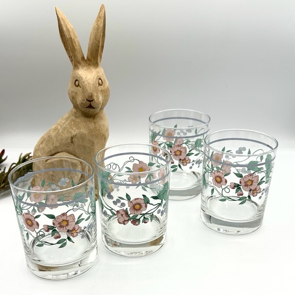 Mervyn’s Other - 4 Vintage Kensington Double Old Fashion Glasses. 1980s. 10oz